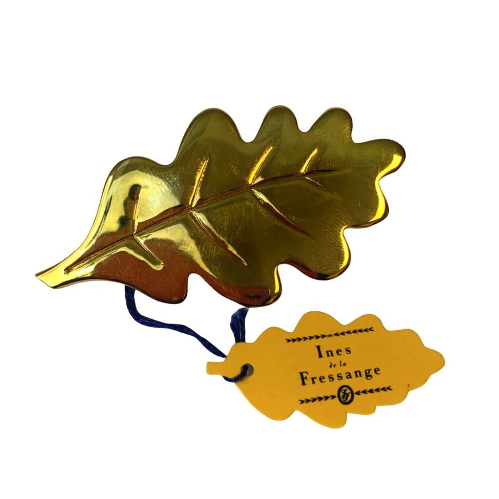Ines de la Fressange Gold Leaf Brooch